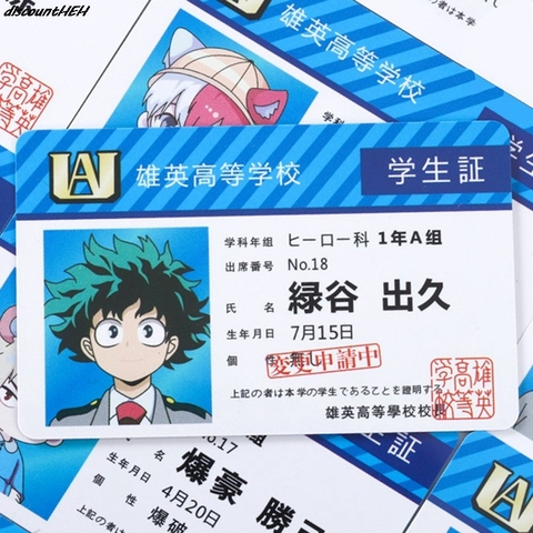 1pcs Anime My Hero Academia Student Identity Card Midoriya Izuku Cosplay Prop Pvc Collection Card Accessories Price History Review Aliexpress Seller Day Day Up 3 Store Alitools Io
