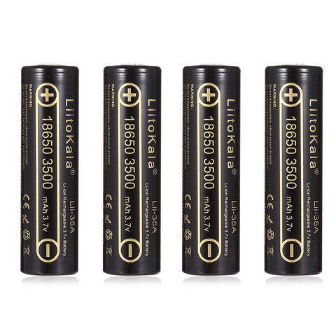 4PCS 100% Original LiitoKala Lii-35A 3.7V 18650 battery 3500mAh 10A Discharging Rechargeable Batteries ► Photo 1/6