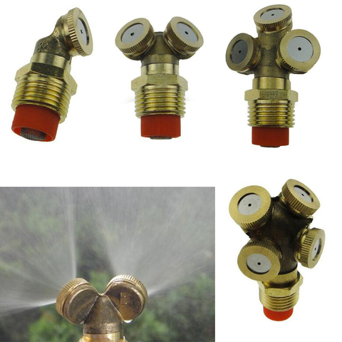 1/2inch DN15 Brass Agricultural Mist Spray Nozzle with Filter External thread Garden Water Sprinkler Irrigation Spray Nozzle ► Photo 1/6