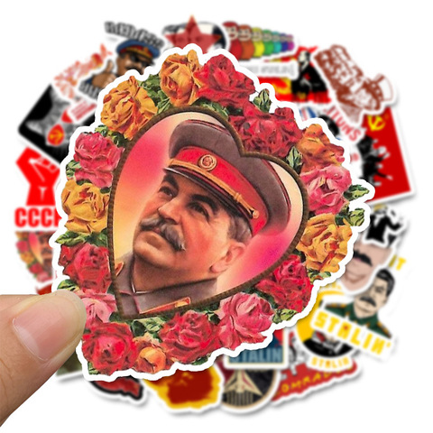 50pcs Soviet Union Stalin USSR CCCP Stickers HET Waterproof Stickers for Luggage Laptop Phone Skateboard Room Wall Stickers F4 ► Photo 1/5