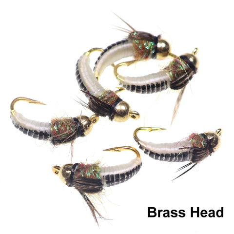 6PCS #12 Trout Fishing Realistic Nymph Scud Fly Nymphing Artificial Insect Baits flying Lure ► Photo 1/6