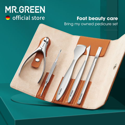 MR.GREEN Pedicure Knife Set Professional Foot Care Nail Tools Stainless Steel Ingrown Toe Nail Nippers Clipper Remover Kit ► Photo 1/5