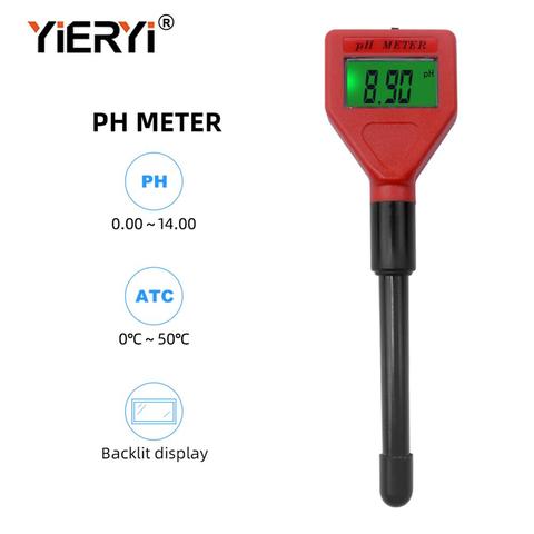 yieryi soil pH Meter Acidimeter Tester Experiment Measuring Water Quality Analyzer with Backlight for aquarium pool water ► Photo 1/6