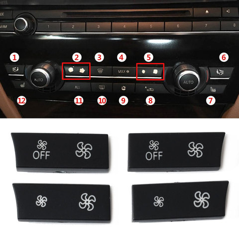 Console AC Heater Climate Ventilation Volume Control Button For BMW 5 GT 6 7 Series F10 F11 F01 F02 F06 520 523 525 530 730 740 ► Photo 1/6