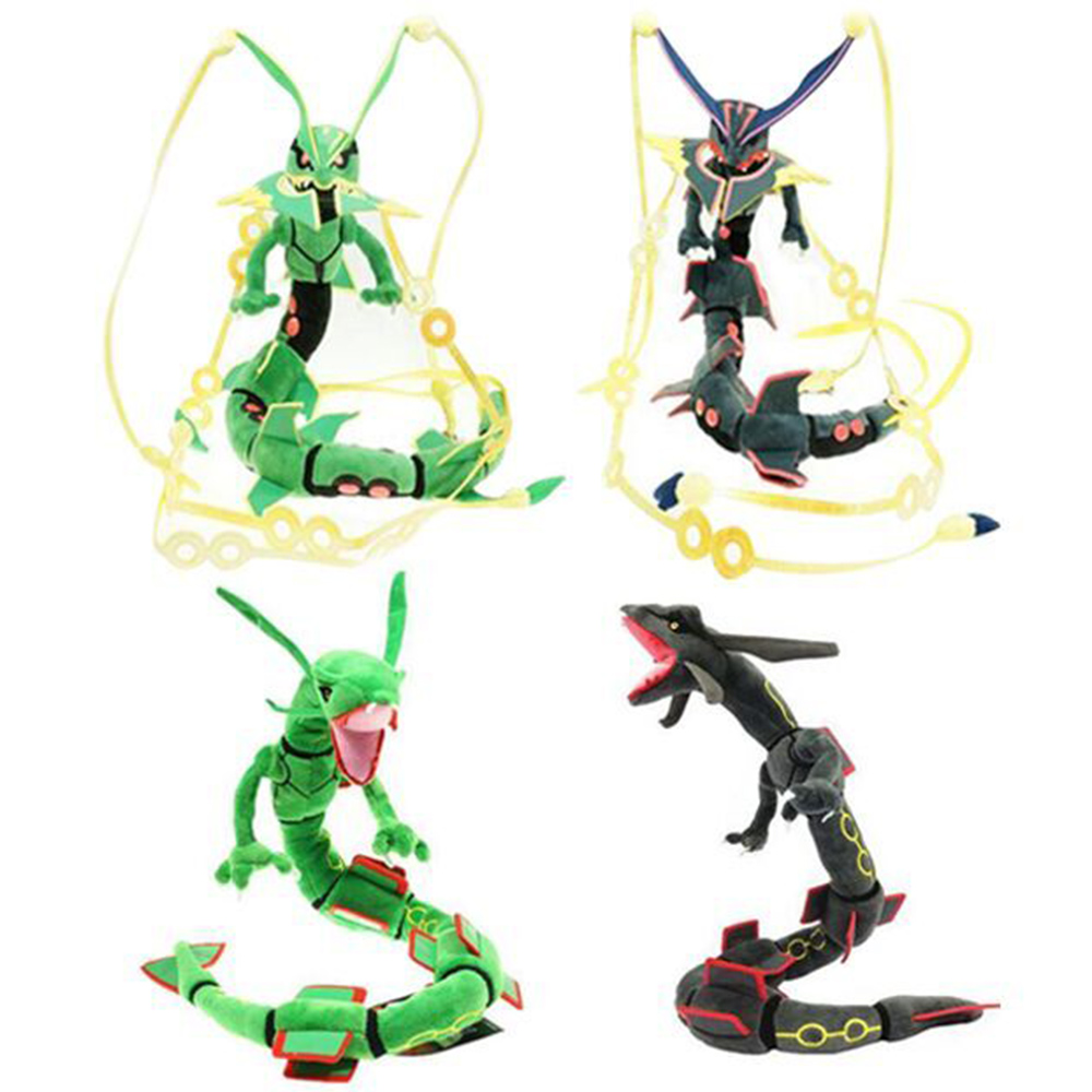 80cm High Quality Cute Rayquaza Plush Toy Shiny Pokemon Black