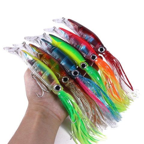 1pcs Hard Fishing Lure Fish Bait 40g 6 Color Squid High Carbon Steel Hook Octopus Crank For Artificial Tuna Sea Allure Tool ► Photo 1/6