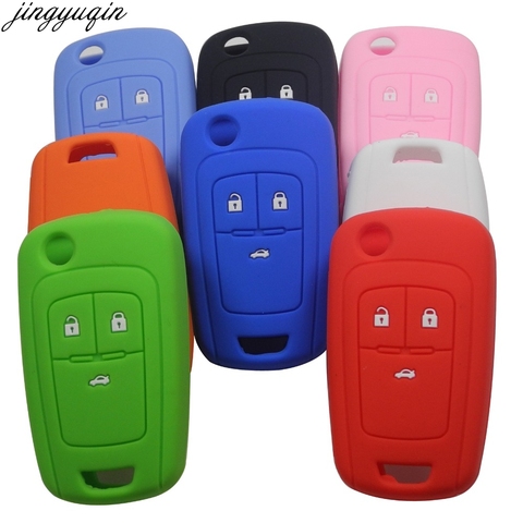 jingyuqin 3 Buttons Remote Silicone Rubber Car Key Case Cover for Chevrolet Cruze Holder ► Photo 1/6