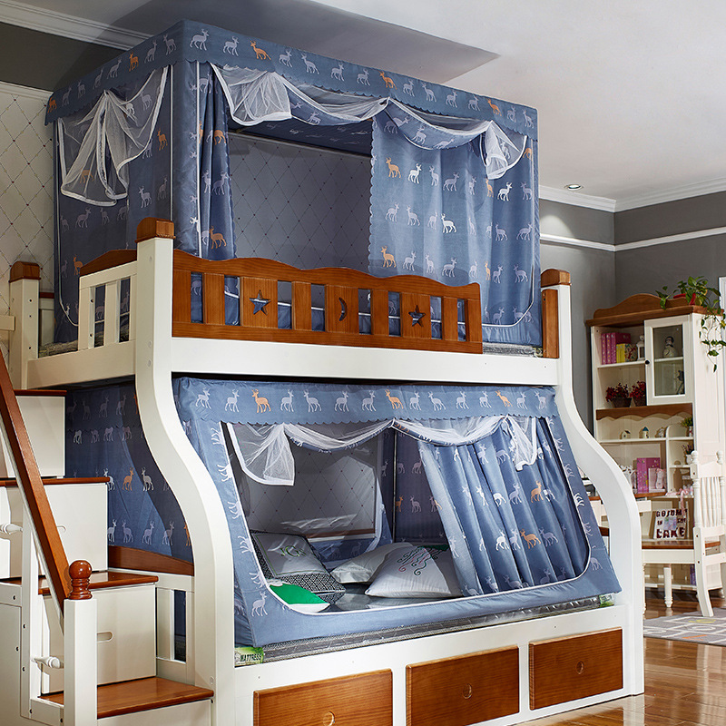 Bunk Bed Curtain Mosquito Net, Adjustable Height Bunk Beds