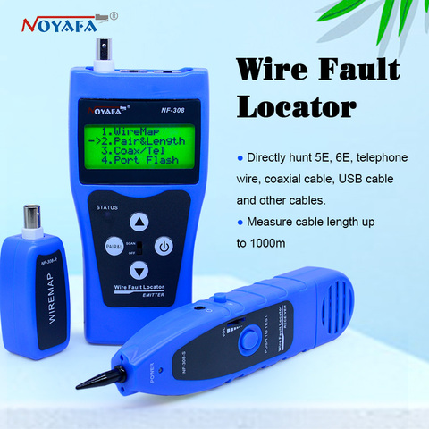 Network Cable Tester Hunt Wire Sort USB Cable Coaxial Cat-5e 6 RJ45 RJ11  LAN