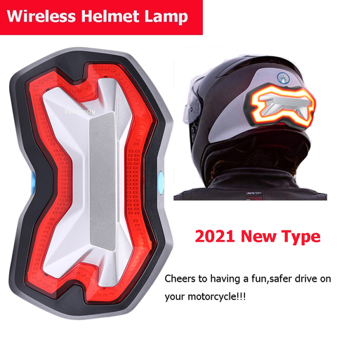 Wireless Universal Moto Brake Turn Signal Indicator Light Warning LED Light Helmet Lamp Motorcycle Accessories/Six Flash Modes ► Photo 1/5