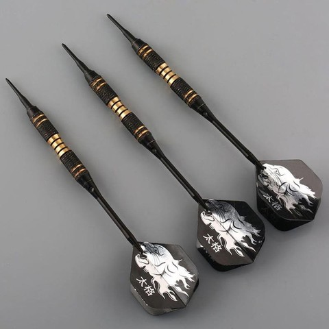 3pcs/Set Professional Black Darts 18g Safty Soft Darts Electronic Games Dartboard Soft For Indoor Tip Dardos W1A0 ► Photo 1/6