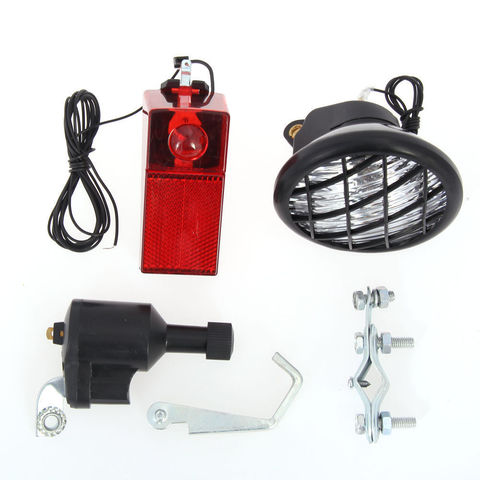 New Motorized Bike Bicycle Friction Dynamo Generator Bicycle Dynamo Lights Set Bike Cycle Safety Headlight Rear Bicycle Lights ► Photo 1/5