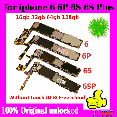 For iphone 6 S 6 Plus 6SP motherboard unlocked logic board for iphone 6 16g 32g 64g 128g Without Touch ID Mainboard 100% Tested ► Photo 1/6
