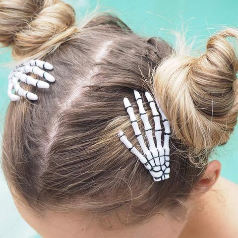 Halloween Party Zombie Skull Skeleton Hand Bone claw Hairpin Punk Hair Clip Hairpin fashion hair accessories ► Photo 1/6