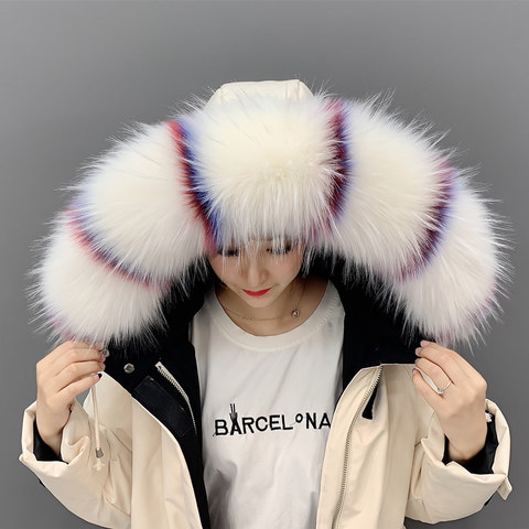 2022 New Style Fashion Faux Fur Collar For Women Men Winter Coat Jackets Warmer Fur Scarves Decorative Clothes Accessories ZKG28 ► Photo 1/1