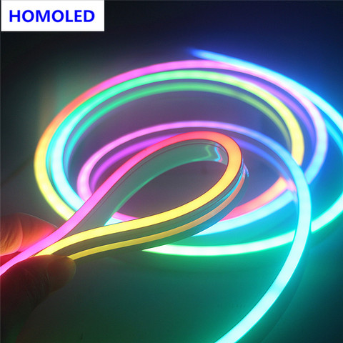 WS2812B RGB Led Neon Lighting Strip DC5V 3838 IC 0410 0612 Individual Addressable Smart Silica Gel Neon Rope Tube Pixel Light ► Photo 1/6