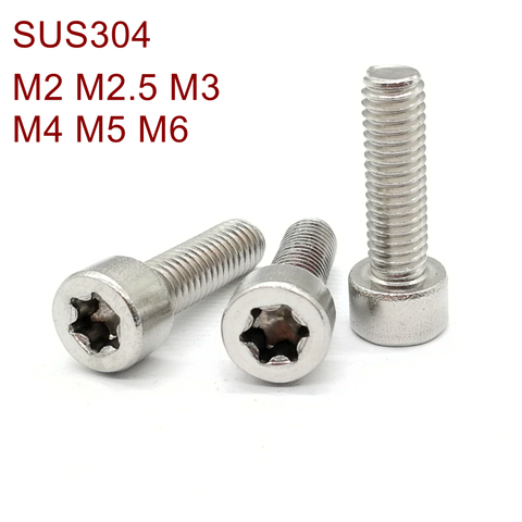 Stainless Steel  hex socket torx head screws M2 M2.5 M3 M4 M5 M6  SUS304 Six lobe Security head screws ► Photo 1/4