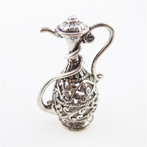 1pc Antique Silver Metal Magic Lamp Hip Flask Charms Pendants DIY Jewelry Findings Accessories 12727 ► Photo 1/4