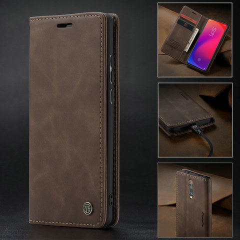 CaseMe Case For Xiaomi Redmi MI 9T Note 9 Pro Ultra Thin Retro Leather Wallet Book Case For Redmi K20 K20Pro Note 9s Case ► Photo 1/6