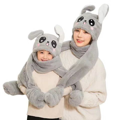 Winter Cute Funny Hat Moving Rabbit Ear Hat Velvet Toys Hair Hoop Hat Rabbit Hat Moves Ear Hat Plush Toy 5 Color Gifts For Child ► Photo 1/6