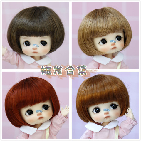 1/8 Bjd Wig SD doll wig gold black white pink high temperature fiber BJD ob11 short hair wig doll special wig doll accessories ► Photo 1/6