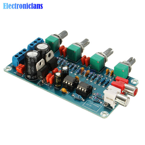 2 Channel NE5532 HIFI Preamp Preamplifier Board Volume Tone Control Finished Board Treble Alto Bass Volume Control Low Noise ► Photo 1/6