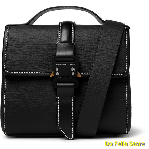 1017-ALYX-9SM Backpacks Metal safety buckle Thread ALYX Leather bag studio Good Quality Version Bags Men Women Back Attached bag ► Photo 1/6