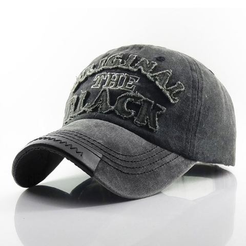 PYUXD Washed Cotton Baseball Cap Snapback Hat For Men Hip Hop Fitted Caps Women Casual Letter Casquette Retro Bone gorras ► Photo 1/6