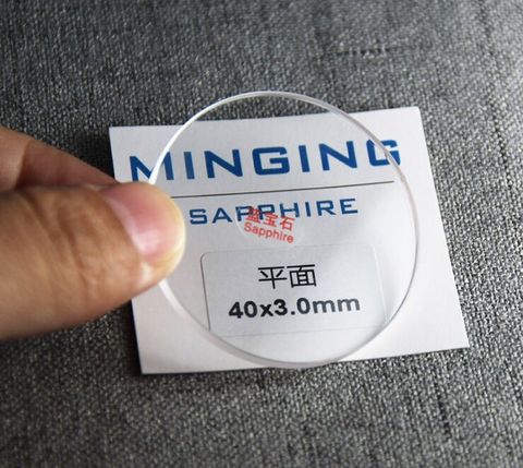 Free Shipping 1pc 3.0mm Thick Flat Round Sapphire Glass from 28mm to 40mm ► Photo 1/4