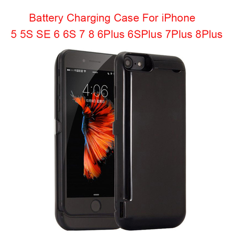 Battery Case For iPhone SE 5S 5 7 8 Plus 10000mAH Power Bank Charging Case For iPhone 6 6S Plus Battery Charger Case ► Photo 1/6