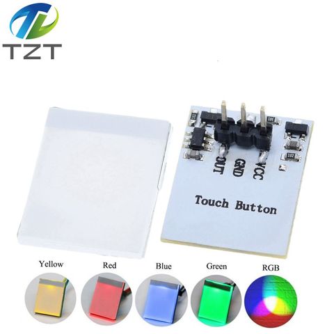 Green Blue Red and Yellow Color RGB Capacitive touch switch button module 2.7 V to 6 V module anti-jamming is strong HTTM series ► Photo 1/6