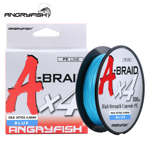 Angryfish A-braid 327Yds/300M Fishing Line Braided Fishing Line 4 Strands PE Multifilament Fishing Line Super Strong15-80LB ► Photo 1/6