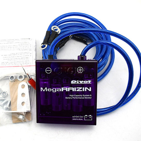 New PIVOT MEGA RAIZIN Universal Car Fuel Saver Voltage Stabilizer Regulator with Ground wires and LED Display ► Photo 1/6