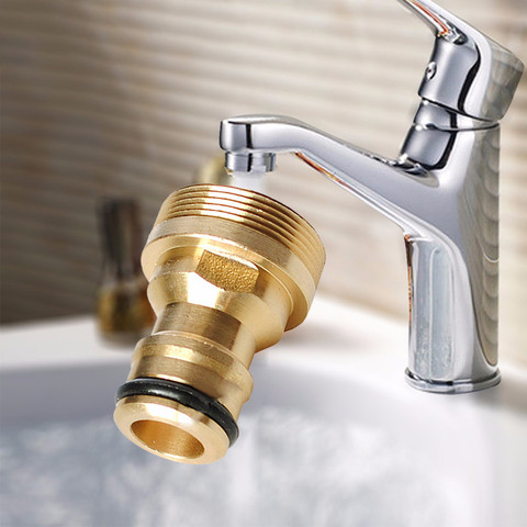 Universal 23 mm Quick Connector Pure Brass Kitchen Bathroom Faucet Tap Connector Garden Hose Water Connection Adapters ► Photo 1/6