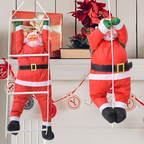 60CM Climbing Rope Ladder Santa Claus Christmas Pendant Hanging Doll Tree Ornament Outdoor Home Decor ► Photo 1/6