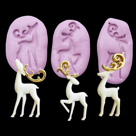 Yueyue Sugarcraft Deer silicone mold fondant mold cake decorating tools chocolate gumpaste mold ► Photo 1/2