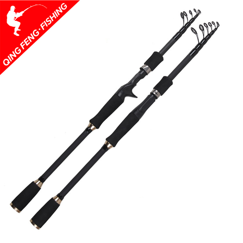 NEW 1.8m-3.0m Multifunction Spinning Rod carbon fishing fish pole telescopic Travel fishing rod ultrashort Fishing Tackle ► Photo 1/6