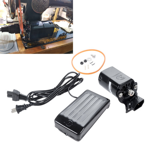 Hicello Household Motor Foot Pedal Controller fit Old Domestic Sewing Machine 10000 R/Min 0.9A 220V 50Hz 180W with Carbon Brush ► Photo 1/6