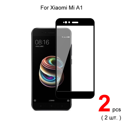 2pcs For Xiaomi Mi A1 Glass Full Cover Tempered Glass Screen Protector 9H Hardness Protective Glass For Xiaomi Mi A1 Mi 5X ► Photo 1/5