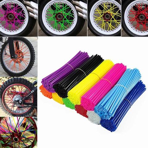 Motorcycle Wheel Spoked Protector Wraps Rims Skin Trim Covers Pipe For Motocross Bicycle Bike Cool Accessories Dropshipping ► Photo 1/6