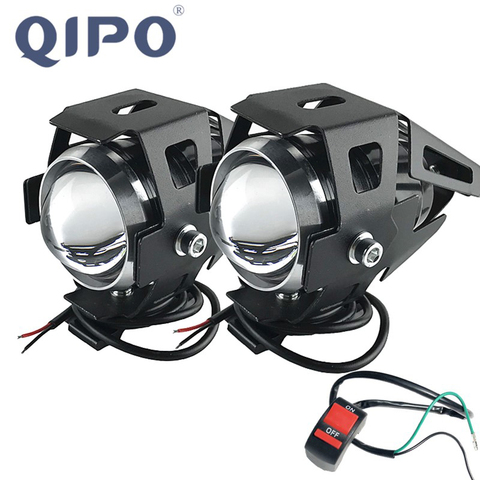 QIPO  Motorcycle Motorbike Headlights Bulbs Lamp U5 Led Spotlight Hi/Lo Flash Accessories 12V Motor Fit For Honda Yamaha ► Photo 1/6