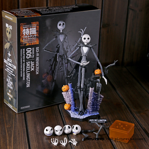SCI-FI Revoltech Series NO.005 Jack Skellington The Nightmare Before Christmas PVC Action Figure Collectible Model Toy ► Photo 1/6