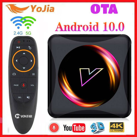 2.4/5G Dual WiFi OTA BT Android 10.0 TV Box 4K Media Player Android 10 RK3318 MAX 4GB RAM 64GB ROM Google Youtube Set Top Box ► Photo 1/6