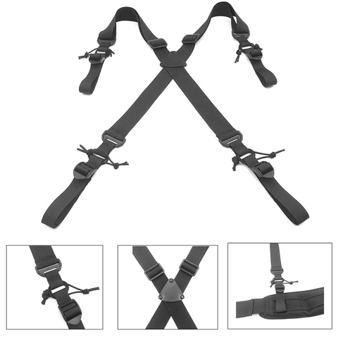 Outdoor Nylon Adjustable X-type Suspenders Multi-function Tactical Duty Belt Load Strap Harness Combat Belt Strape ► Photo 1/6