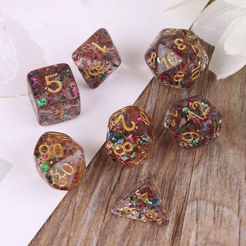 7pcs/set Polyhedral Multi Sides Numbers Dice Role Playing Board Game for Bar Pub XXUF ► Photo 1/6