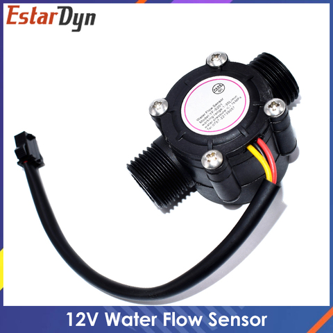 12V Water Flow Sensor DC 5-18V Flowmeter Hall Flow Sensor Water Control Liquid Flow Sensor Switch 1-30L/min 2.0MPa YF-S201 ► Photo 1/6
