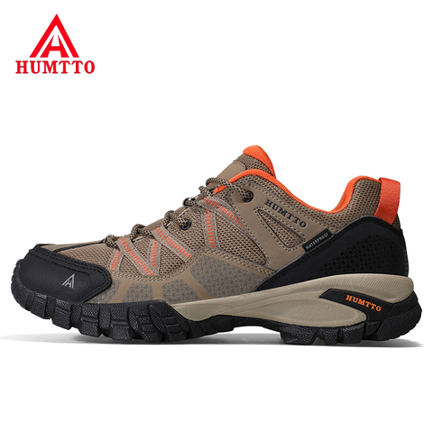 HUMTTO Breathable Trekking Shoes Outdoor Hiking Shoes Men Women Mesh Sneakers Leather Hiking Boots Mountaineering Walking Boots ► Photo 1/6