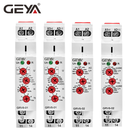 GEYA Voltage Relay Adjustable Over Voltage  Under Voltage Protection Relay  AC 110V 240V DC12V Voltage Regulator ► Photo 1/6