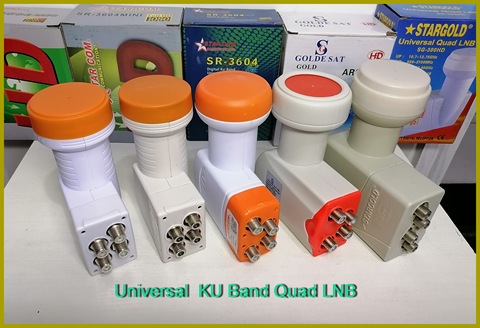 Super HD SAT digital HD Universal KU Band Quad LNB High Gain Low noise satellite Dish LNB ► Photo 1/6