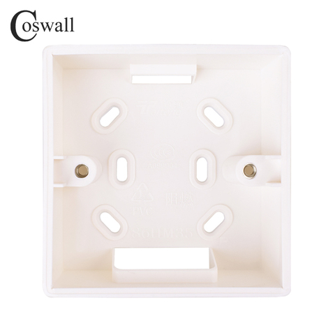 Coswall External Mounting Box 86mm*86mm*33mm for 86mm*86mm Standard Switches and Sockets Apply For Any Position of Wall Surface ► Photo 1/6